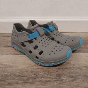 Merrell Kids Water Shoes Gray with Blue and Pink Accents